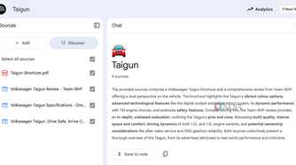 sources added in NotebookLM