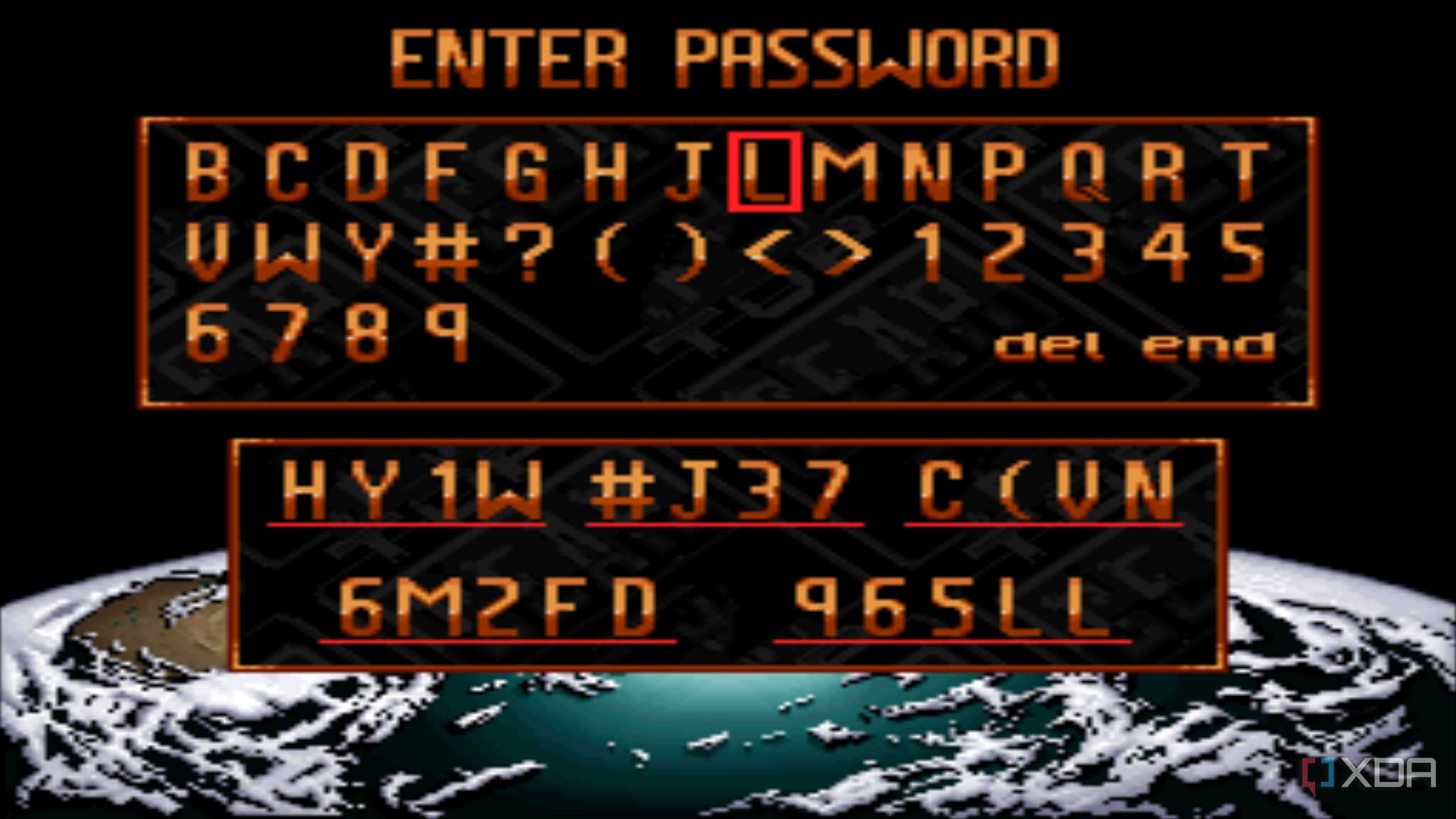 Cheat codes in the SNES game Top Gear 2.