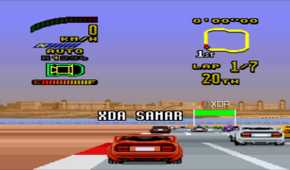 Race screenshot from the SNES game Top Gear 2.