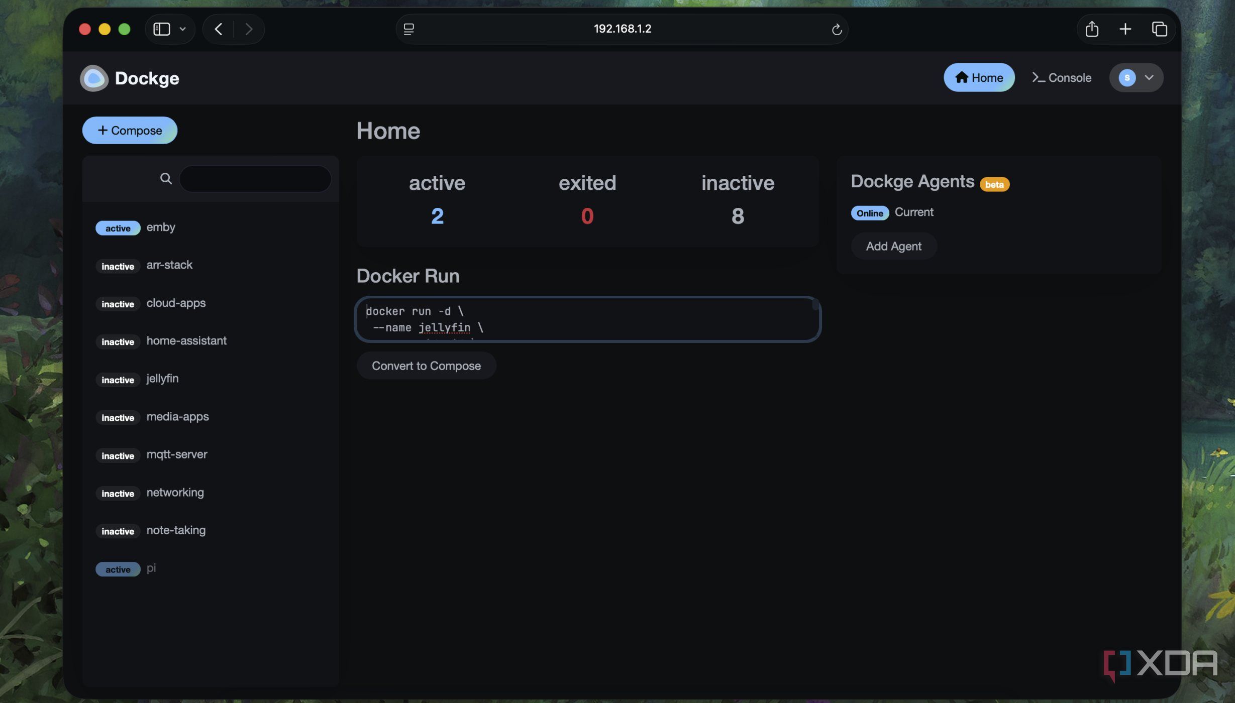 Turn Docker run to compose