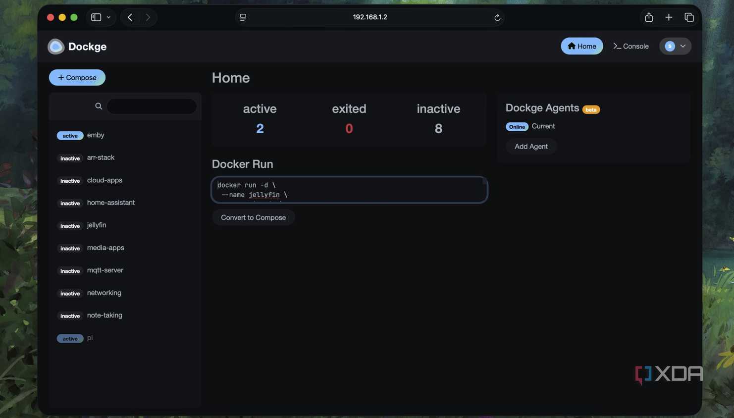 Turn Docker run to compose