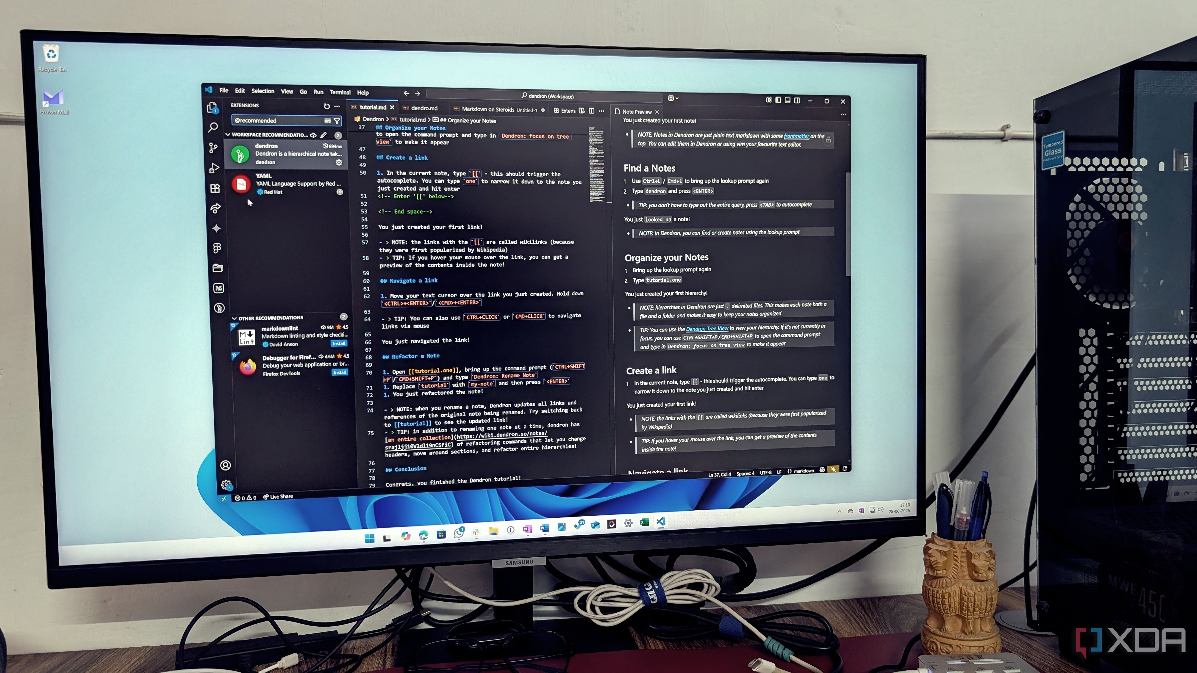 Extensions I use for VS Code editor to turn it into a writing app