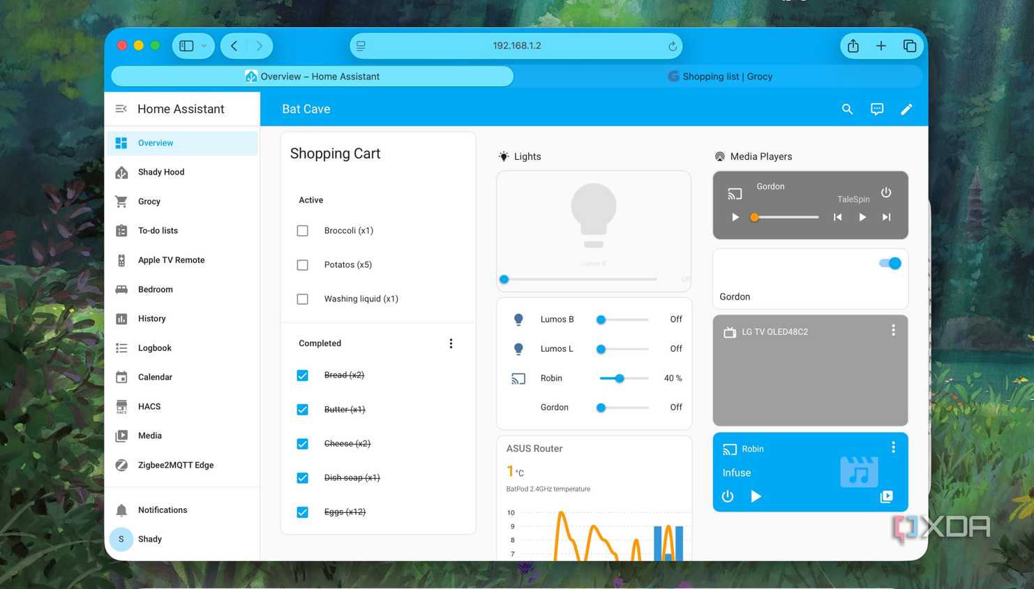 Used Grocy Shopping List card in Home Assistant