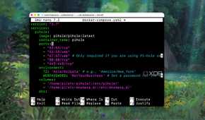 Using nano in Terminal to edit Docker compose YAML file