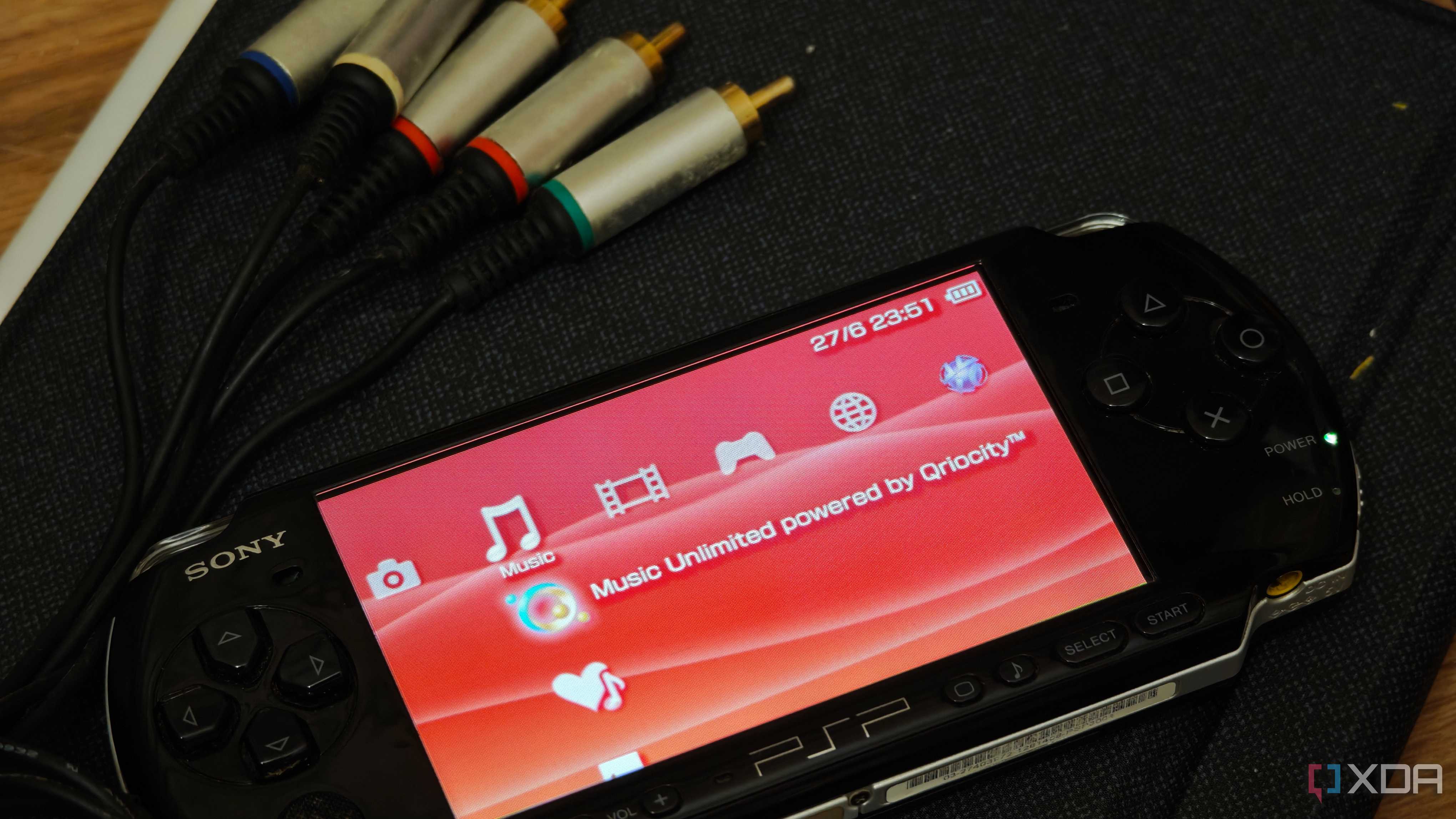 Using TV cable with PSP-1