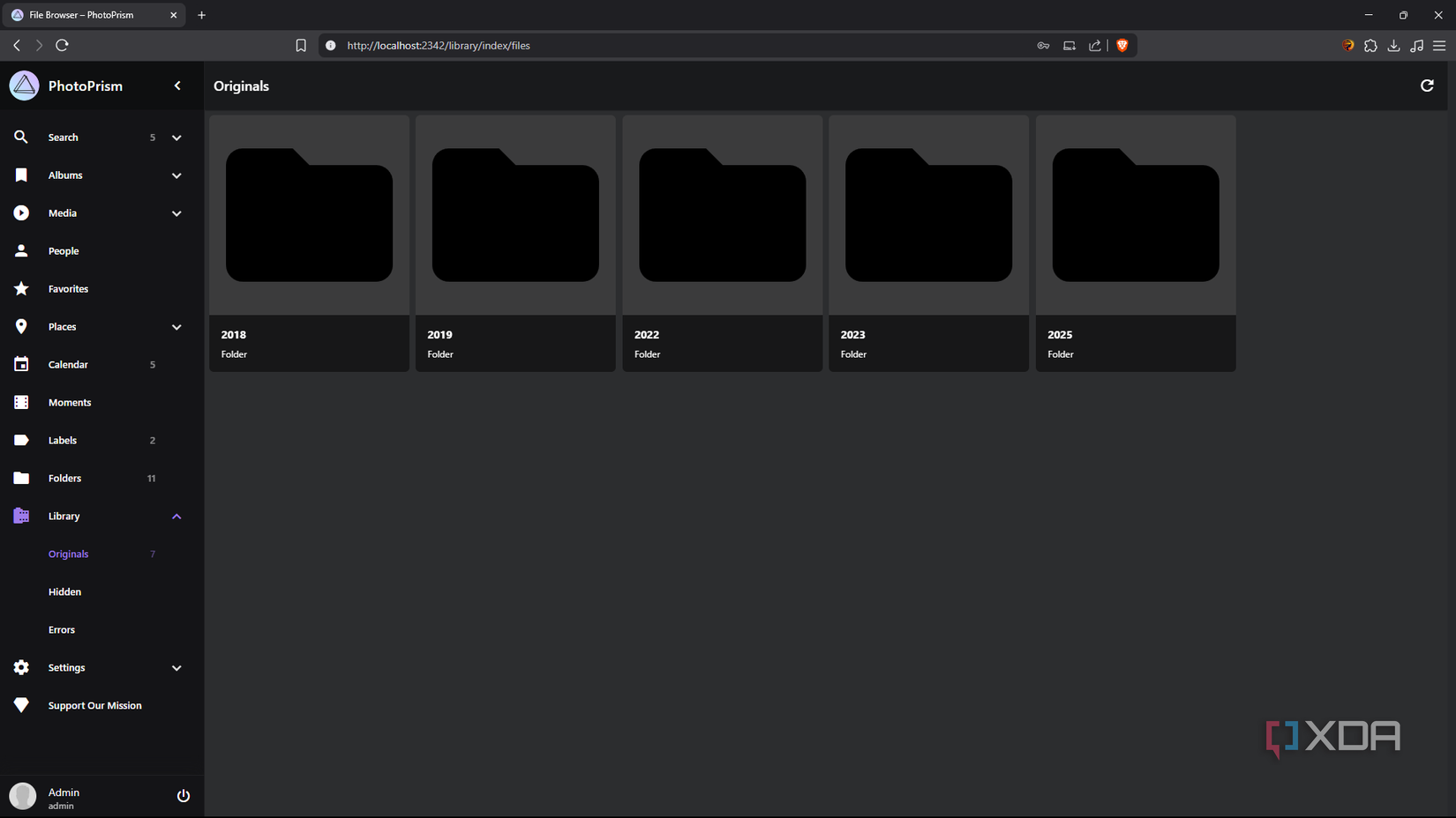 Viewing folders in PhotoPrism