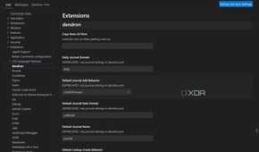 Dendron extension settings