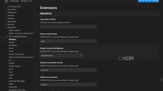 Dendron extension settings