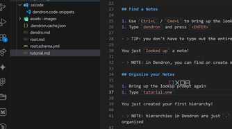 create a new note in Dendron