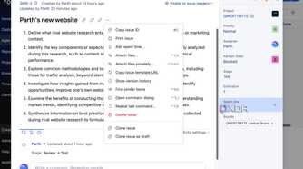 Add task details in YouTrack