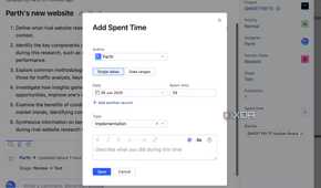 add spent time in YouTrack