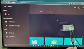 photo of Windows 11 desktop with a raspberry pi zero2w with jellyfin