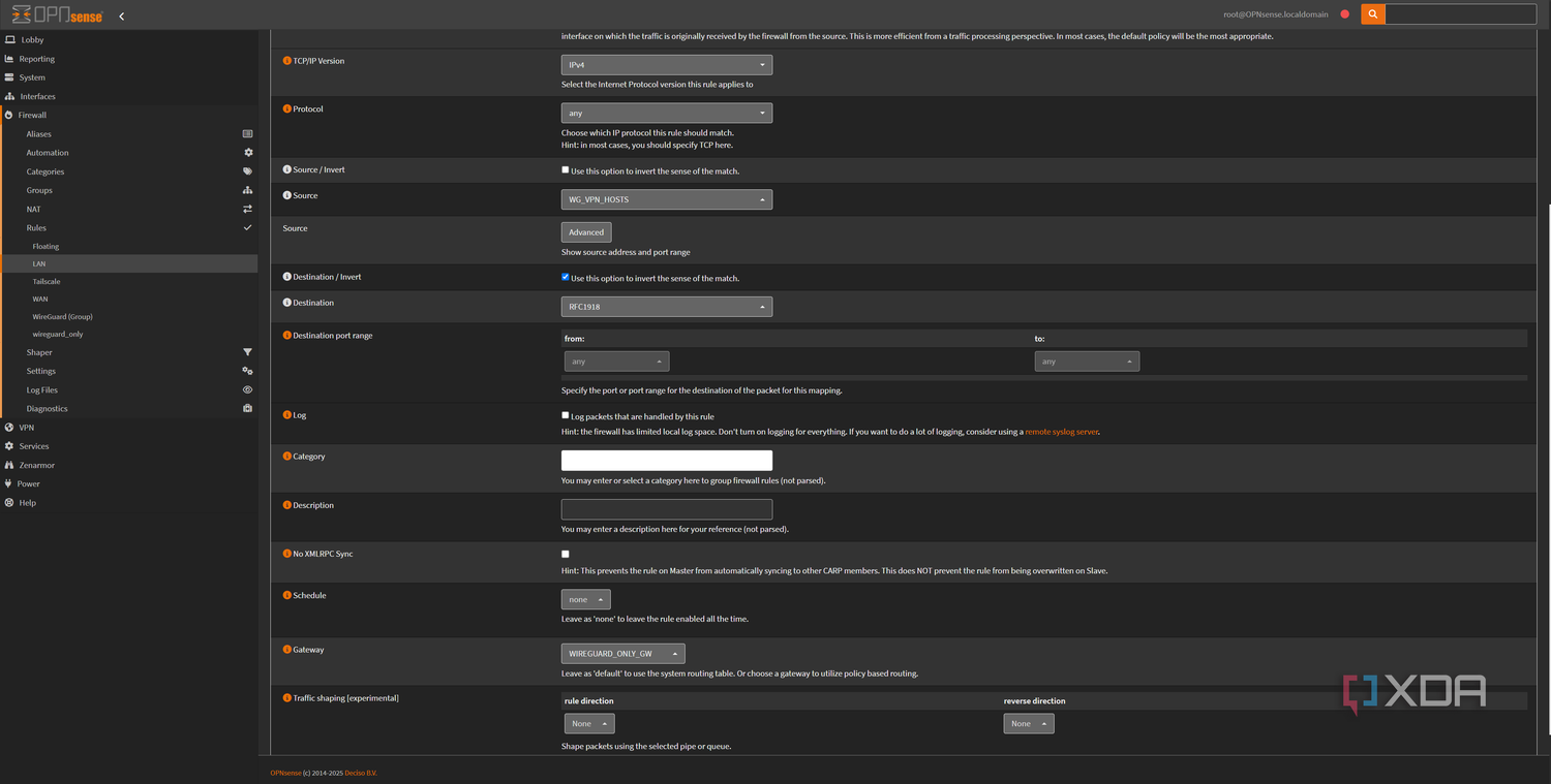 wireguard-opnsense-force-traffic-gateway