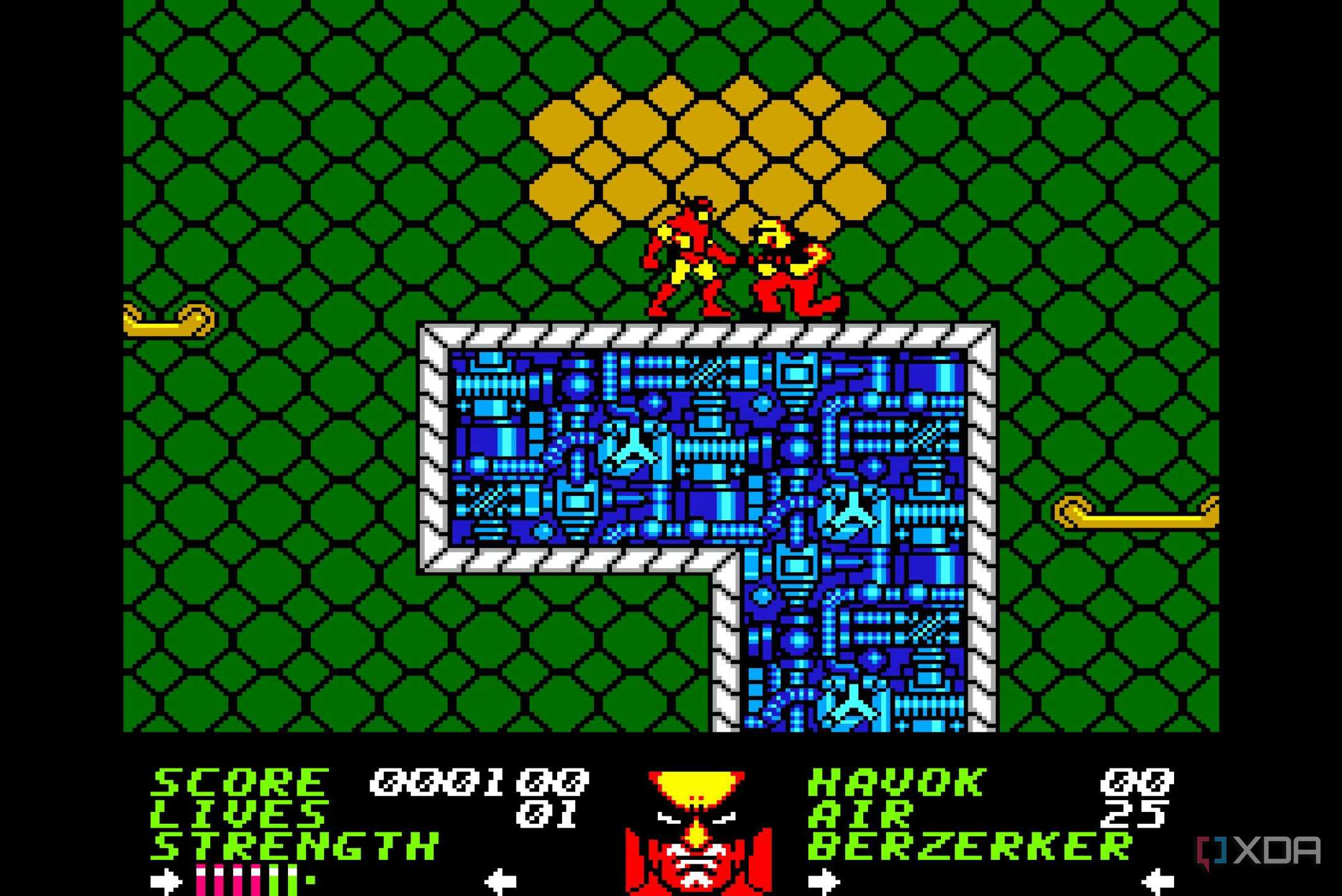 Screenshot from the NES game Wolverine.