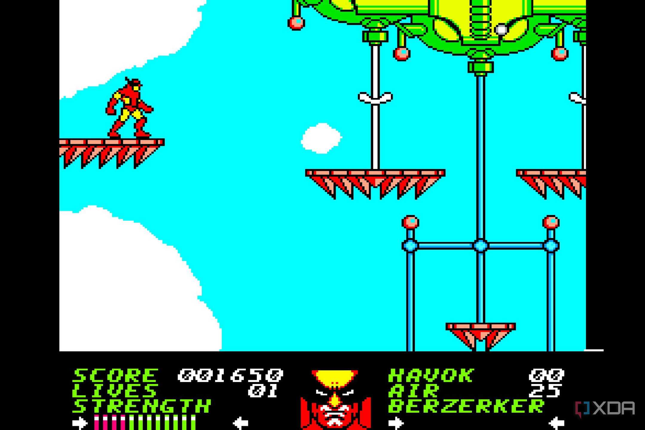 Screenshot from the NES game Wolverine.