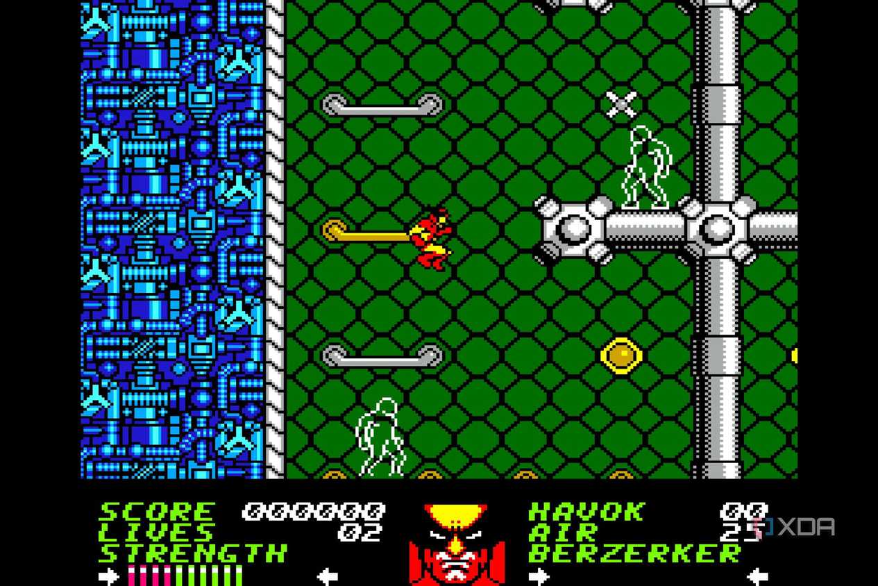 Screenshot from the NES game Wolverine.