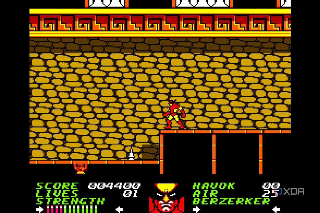 Screenshot from the NES game Wolverine.