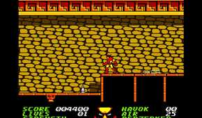 Screenshot from the NES game Wolverine.