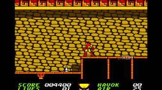 Screenshot from the NES game Wolverine.