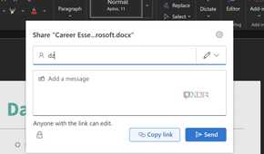 Word failing contact integration