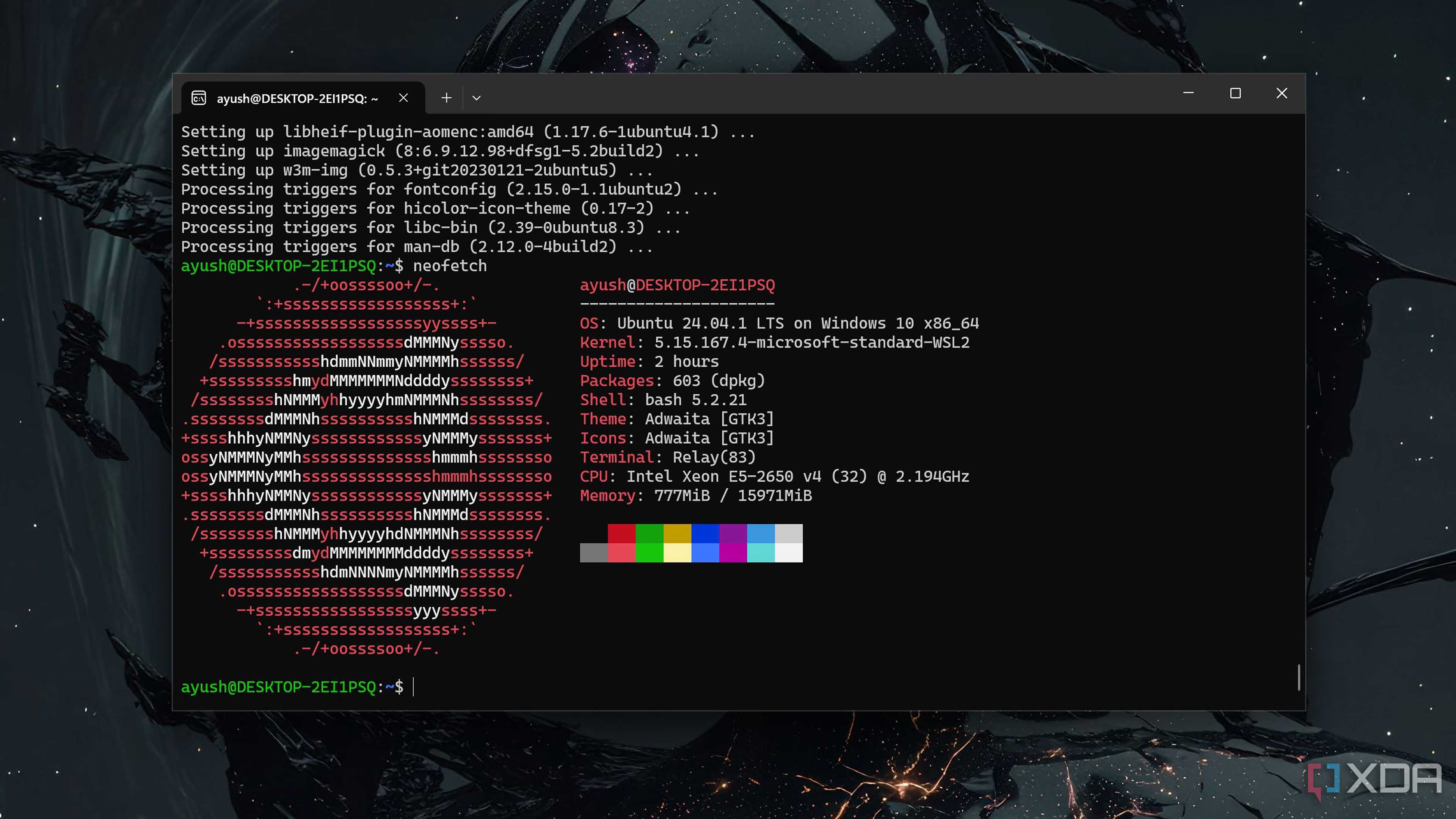 Running Ubuntu in WSL