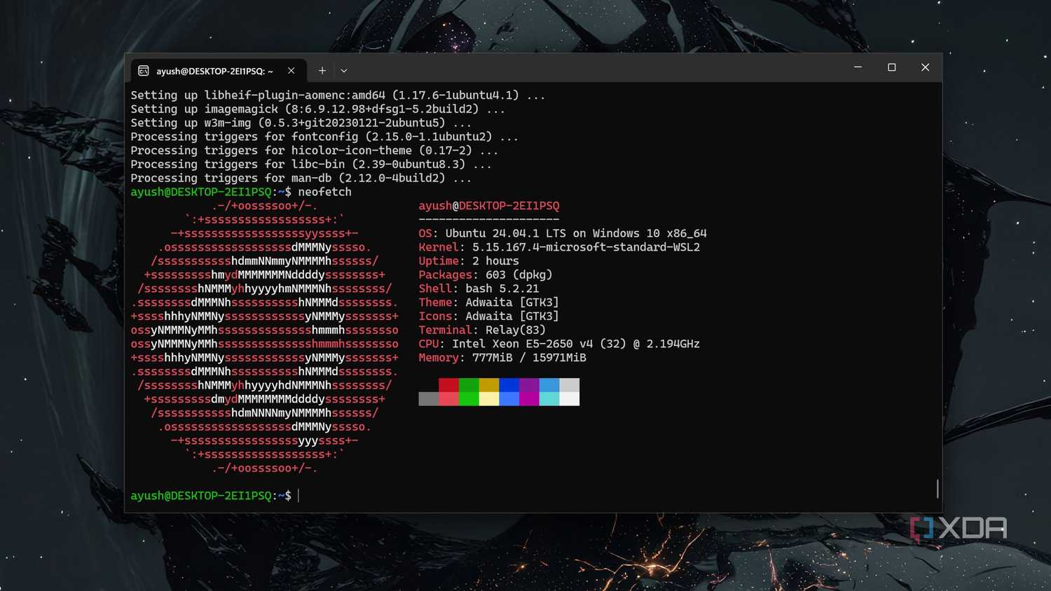 Running Ubuntu in WSL