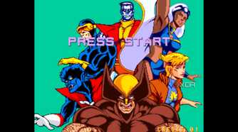 A screenshot from the arcade game X-Men.