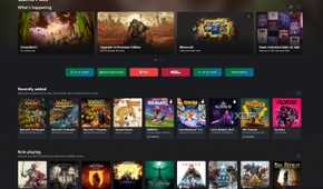 The main page of the PC game pass from Xbox.