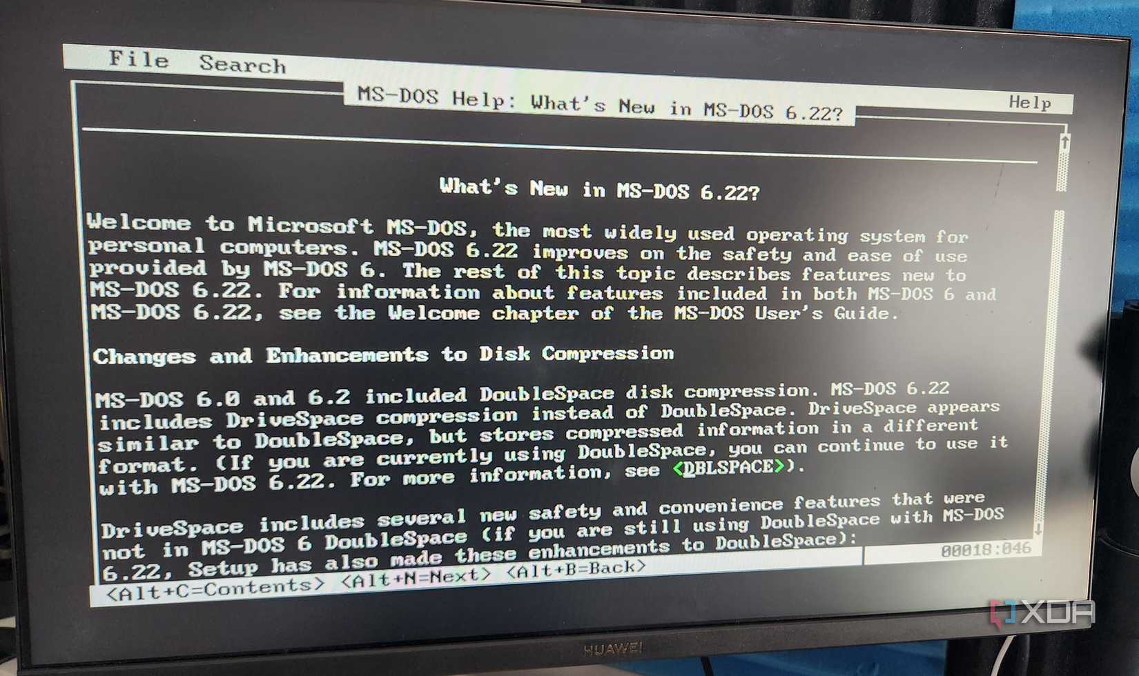 MS-DOS 6.22 running on a Raspberry Pi