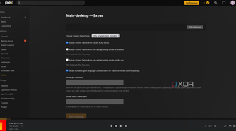 A screenshot of Plex's extra panel