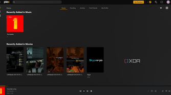 A screenshot of Plex's main interface