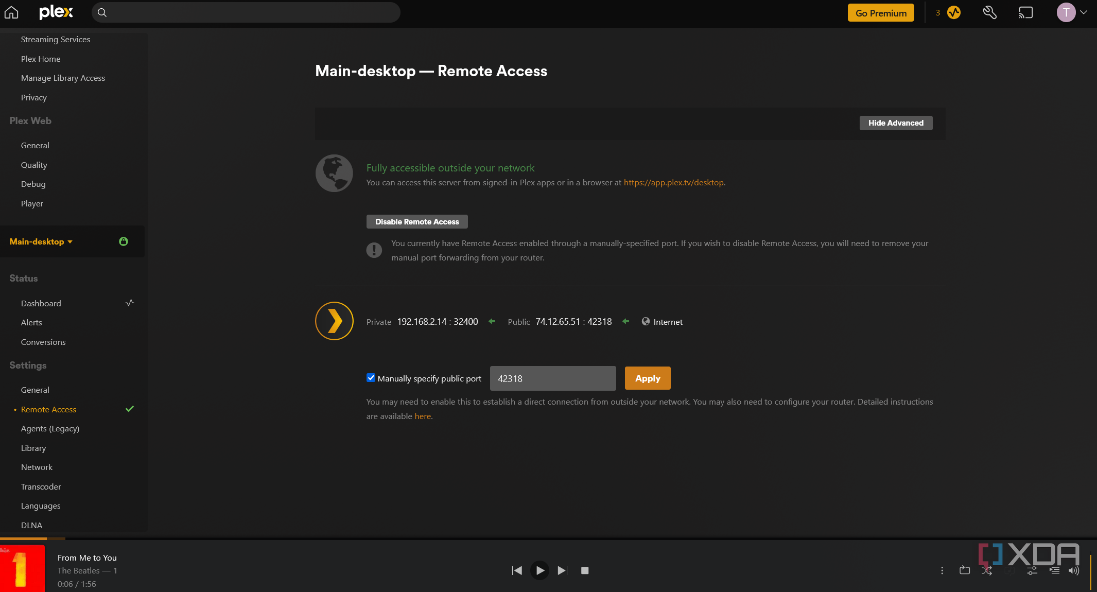 plex remote access