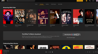 A screenshot of Plex's trending panel.