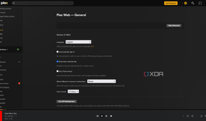 A screenshot of Plex's web setting panel
