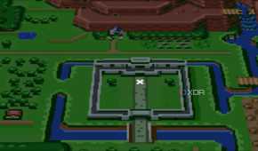 A screenshot from the 1991 SNES game The Legend of Zelda: A Link to the Past.