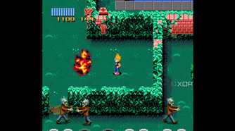A screenshot from Zombies Ate My Neighbors, running on SNES9x.