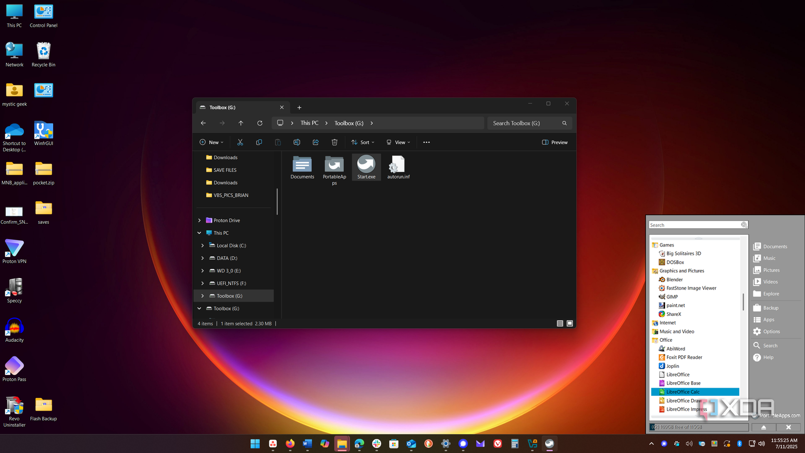 The portable versions of these apps are better than the installed ones
