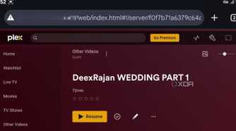 screenshot of accessing plex tailscale android chrome