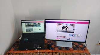 Two Computers Side By Side Using Another Computer I replaced my monitor with a TV, and it was better than I thought