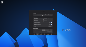 Screenshot of AnduinOS taskbar settings showing style settings with animations enabled on hover