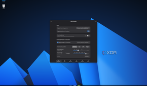 Screenshot of AnduinOS showing settings for the taskbar with increased height