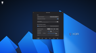 Screenshot of AnduinOS showing settings for the taskbar with increased height