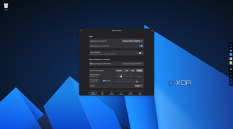 Screenshot of AnduinOS showing settings for the taskbar with the taskbar on the right edge of the screen