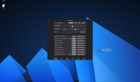 Screenshot of AnduinOS showing settings for the taskbar with a reduced width and an added Applications icon