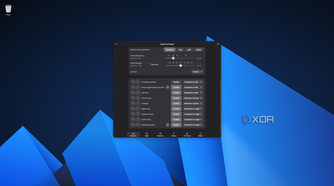 Screenshot of AnduinOS showing settings for the taskbar with a reduced width and an added Applications icon