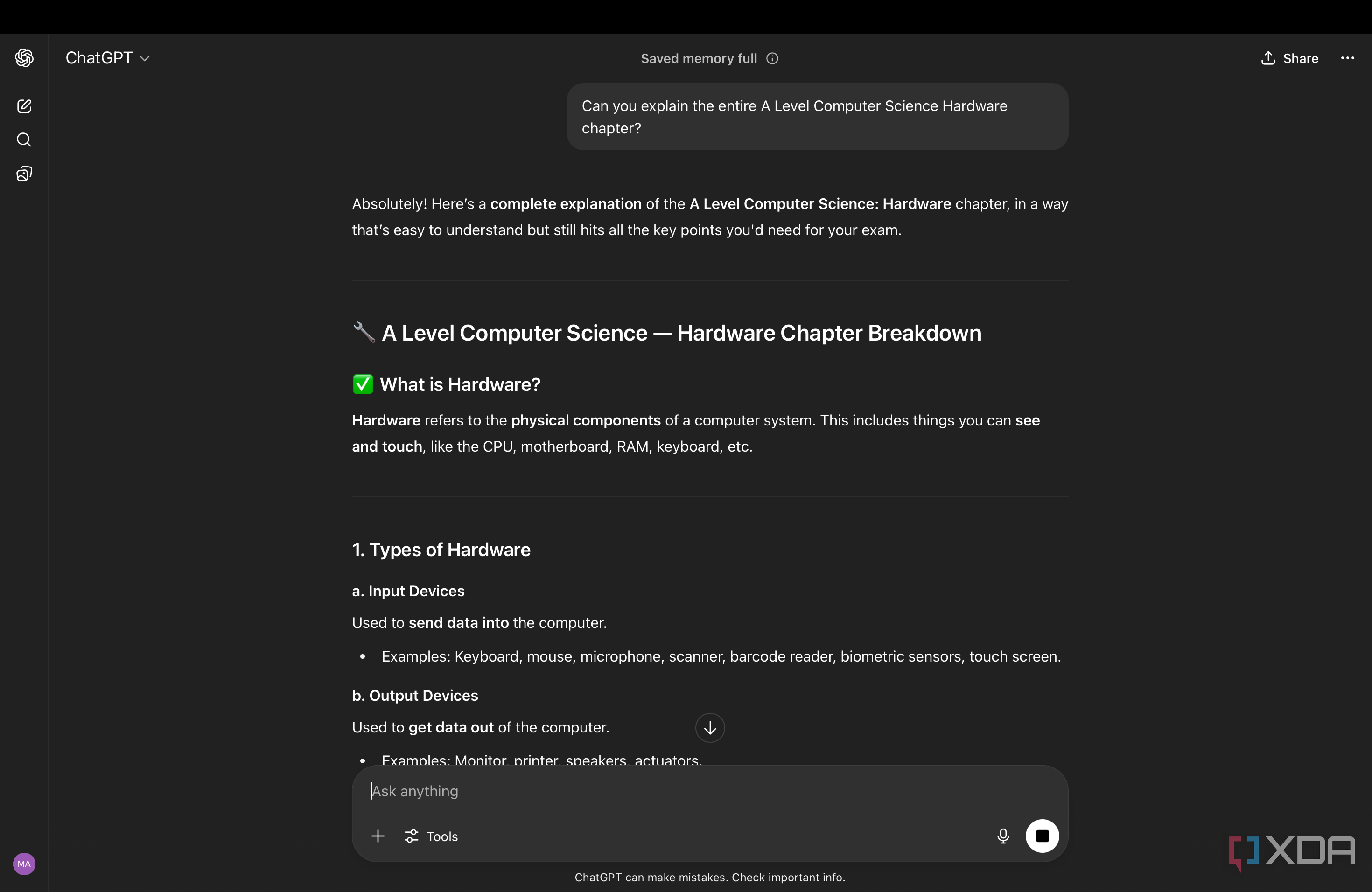 asking ChatGPT about computer science