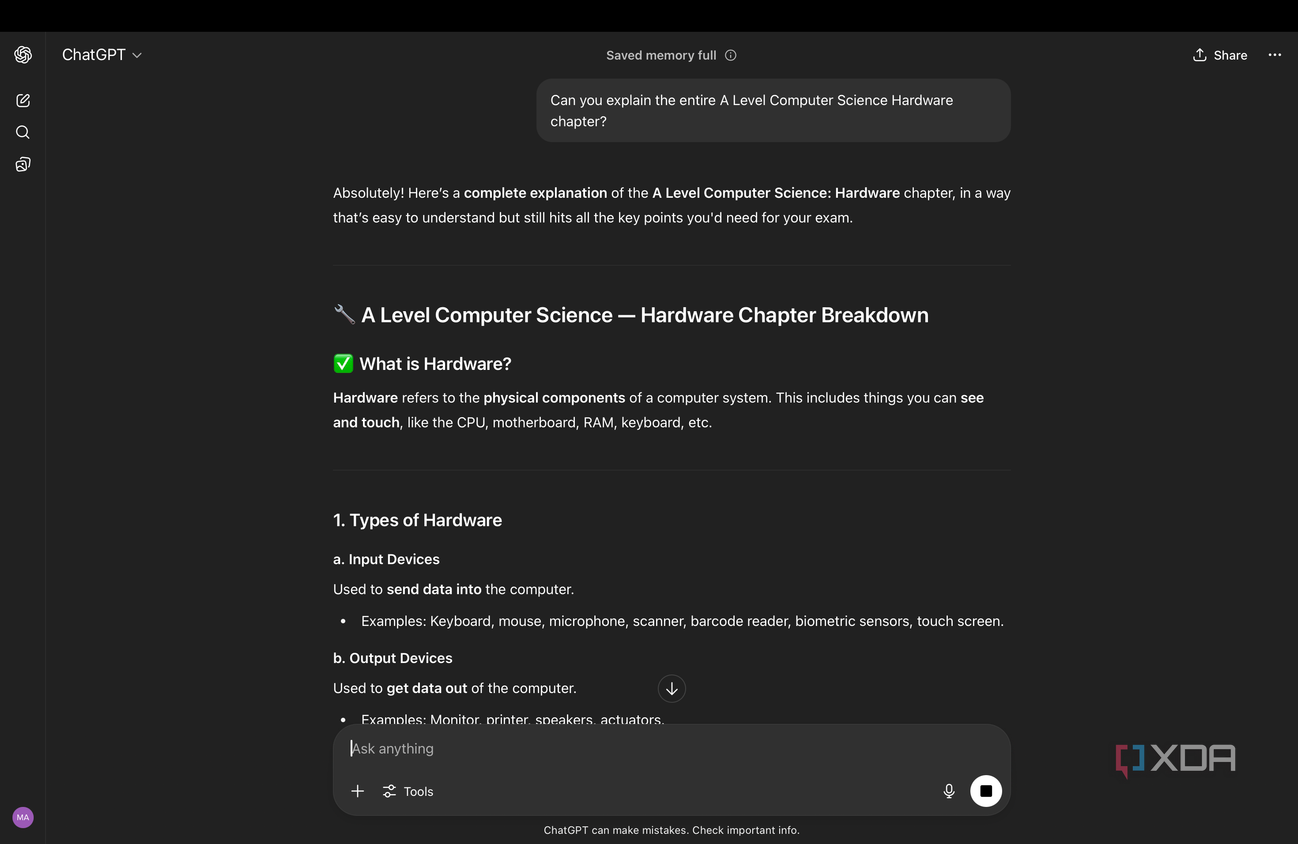asking ChatGPT about computer science