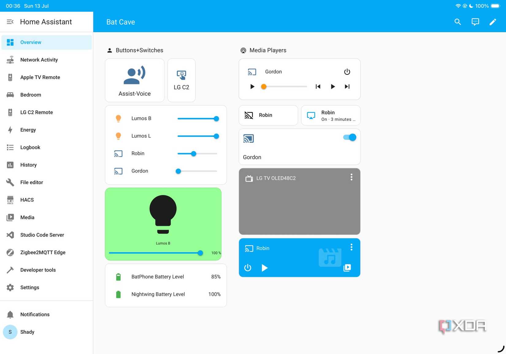 Assist card on Home Assistant Dashboard