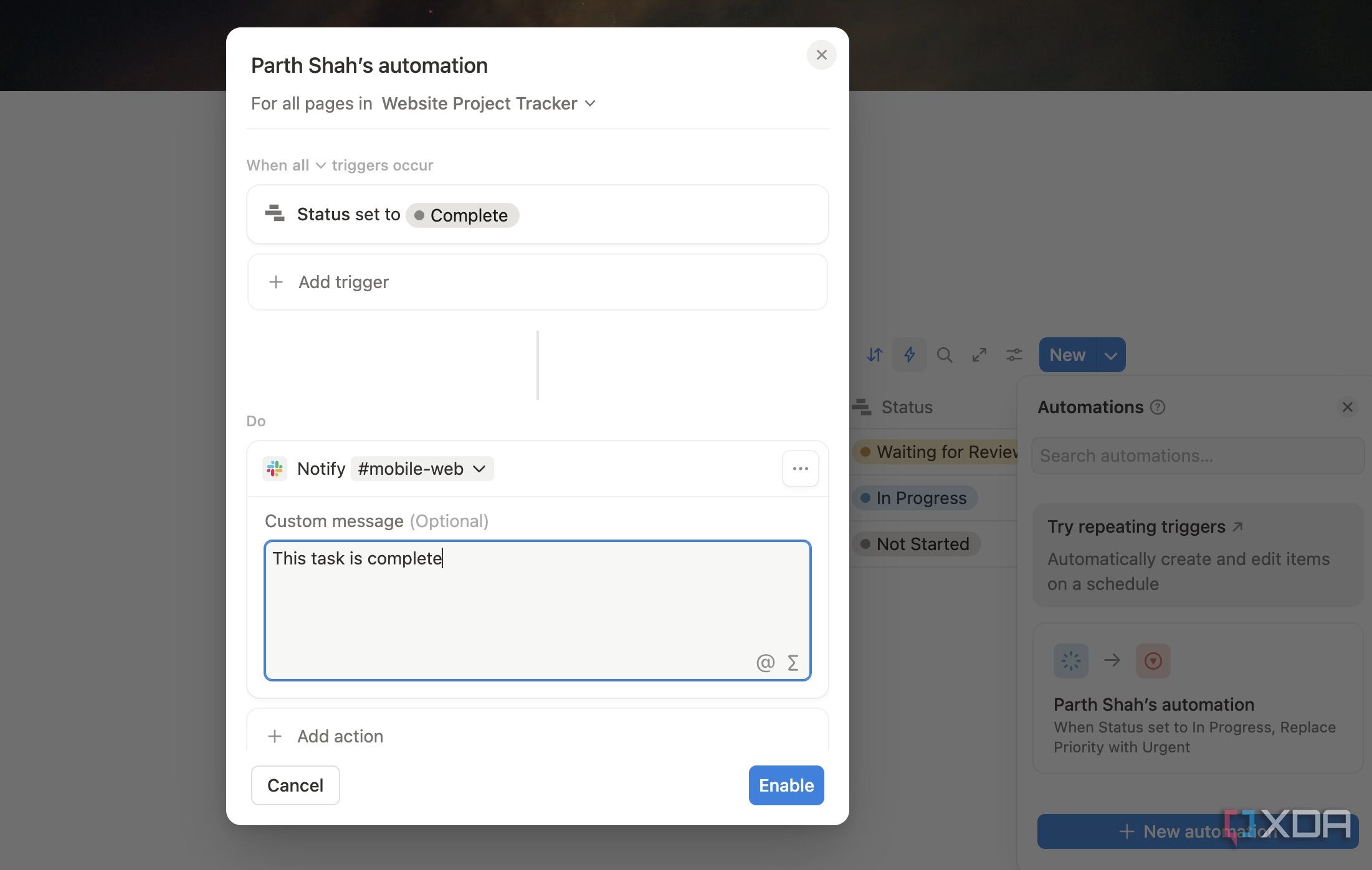 I use these 5 Notion database automations to stay on top of my tasks