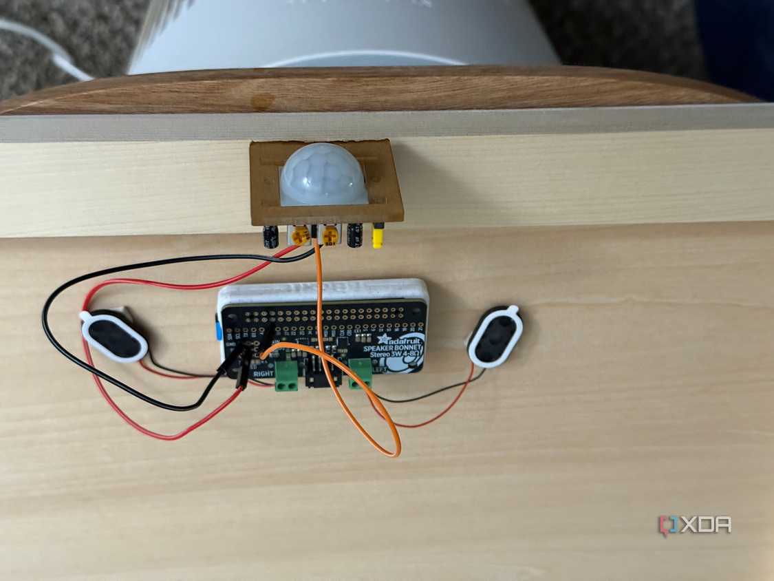 PIR Motion hooked to an adafruit board